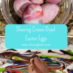 Shaving Cream Dyed Easter Eggs