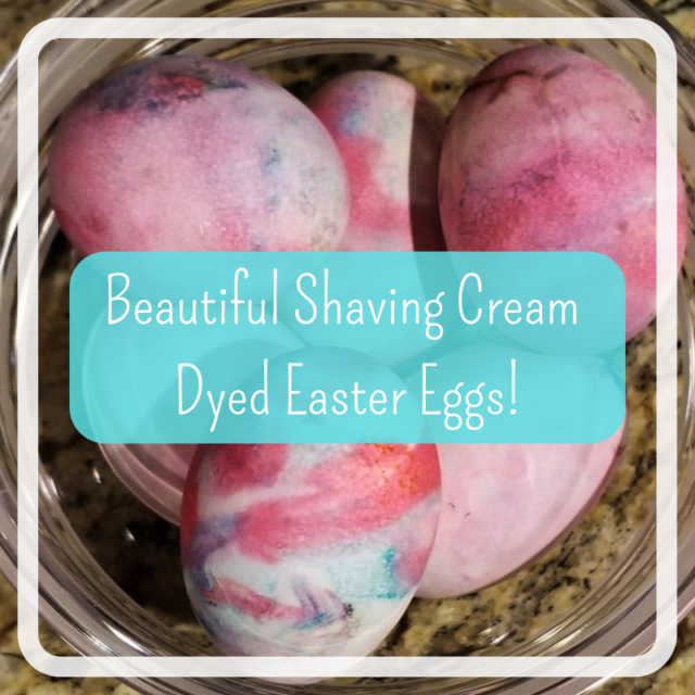 Shaving Cream Dyed Easter Eggs